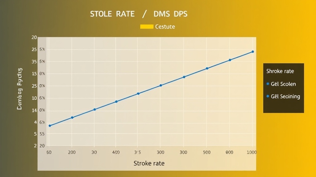 스트로크 레이트 상승에 따른 에너지 소모량과 속도 변화를 나타낸 그래프 예시